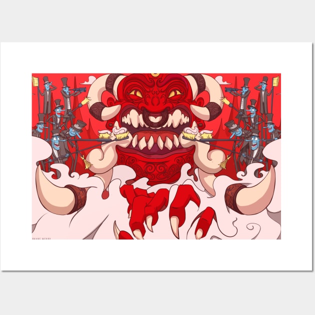 Brushing the demon's teeth Wall Art by Ostemo Stephane Meury